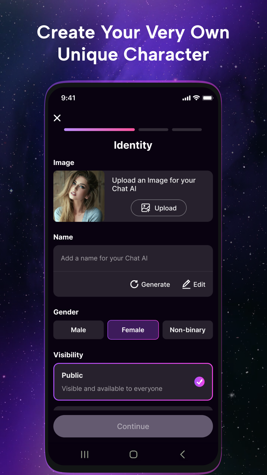Create a custom AI character